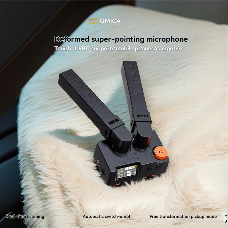 Traxshot PRO Transformable Shotgun Microphone for Canon Nikon Sony Camera Phone Tablet Computer PC Video Recording