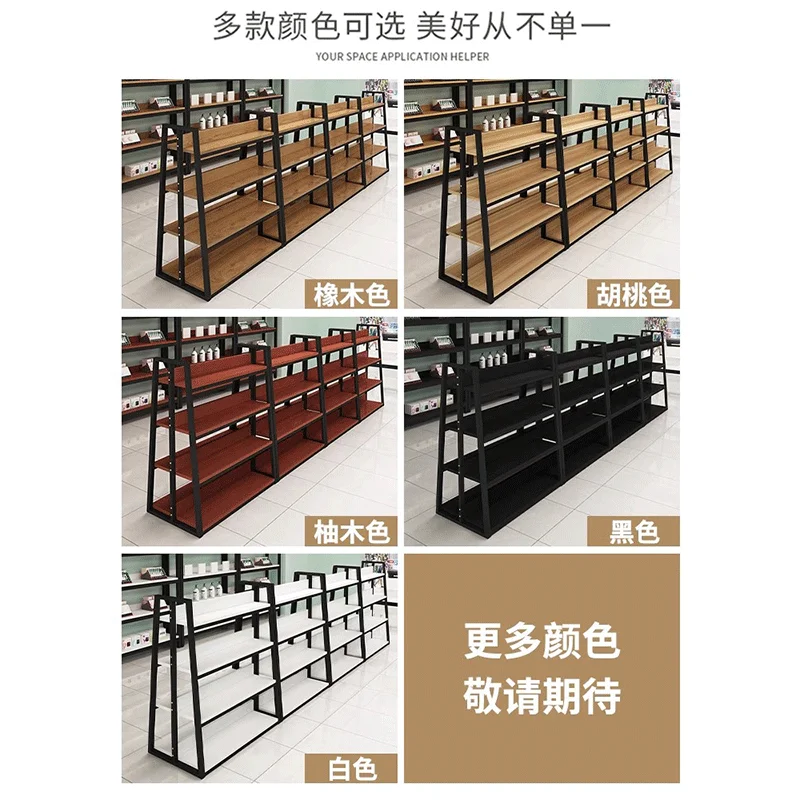 مخصص. سوبر ماركت الجرف خزانة عرض الرف الطابق متعدد الطبقات الخشب تخزين الرف متجر مريح تخزين تجاري النبيذ C