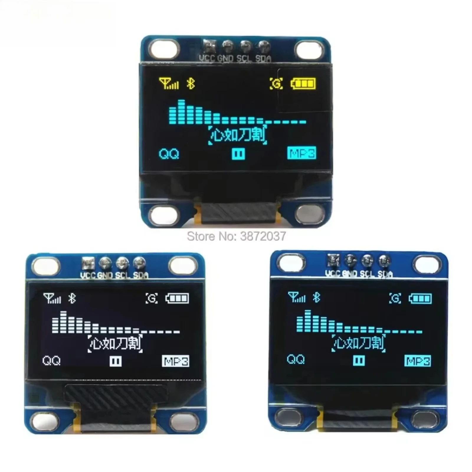 0.96 Inch OLED Module I2C IIC Serial 128x64 White Blue Blue and Yellow LCD Display for Arduino 51 STIM32 Durable Plug and Play