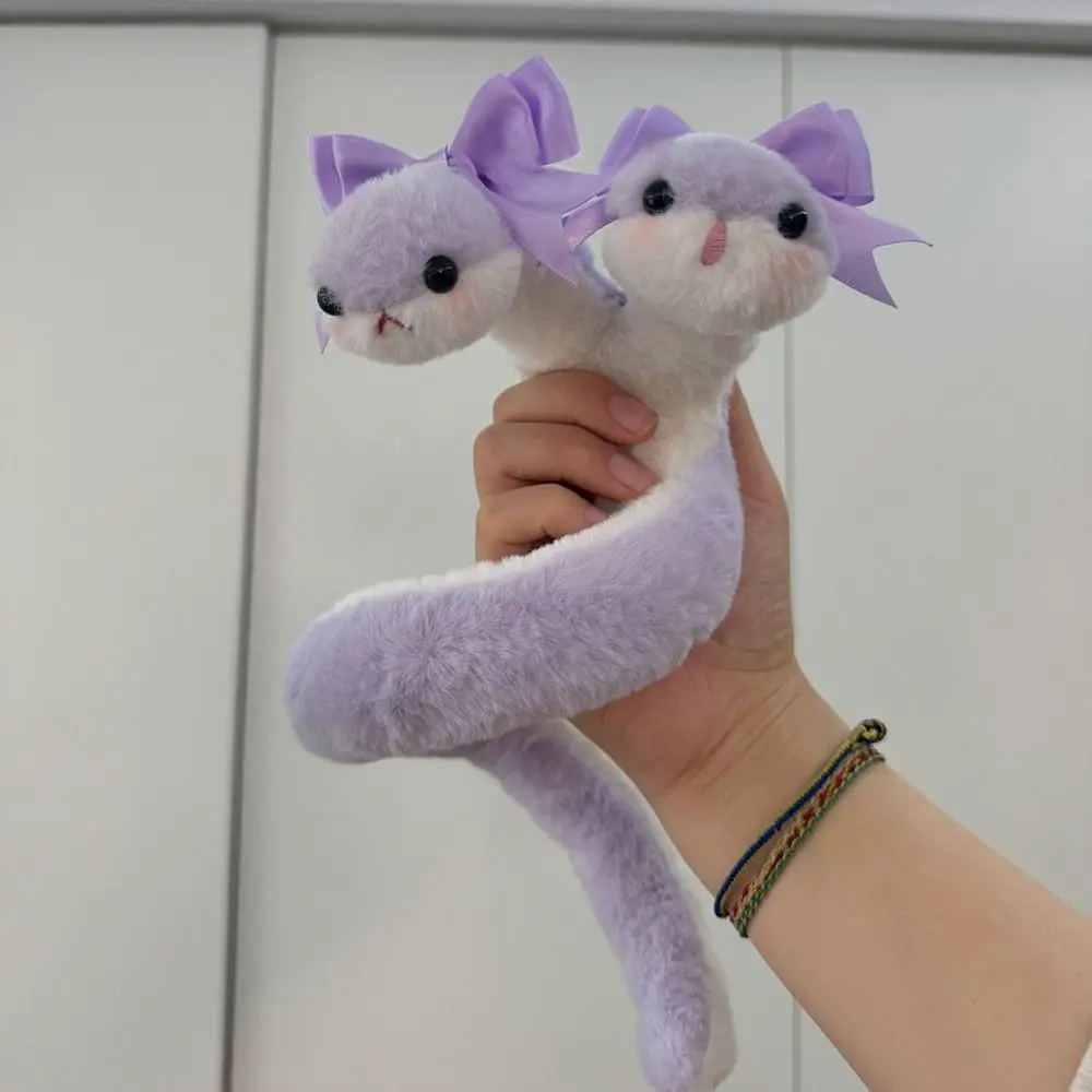 

Cute 58cm Two-headed Snake Wrap Around Arm Soft Year of The Snake Little Snake Ornament Pendant Children Gift