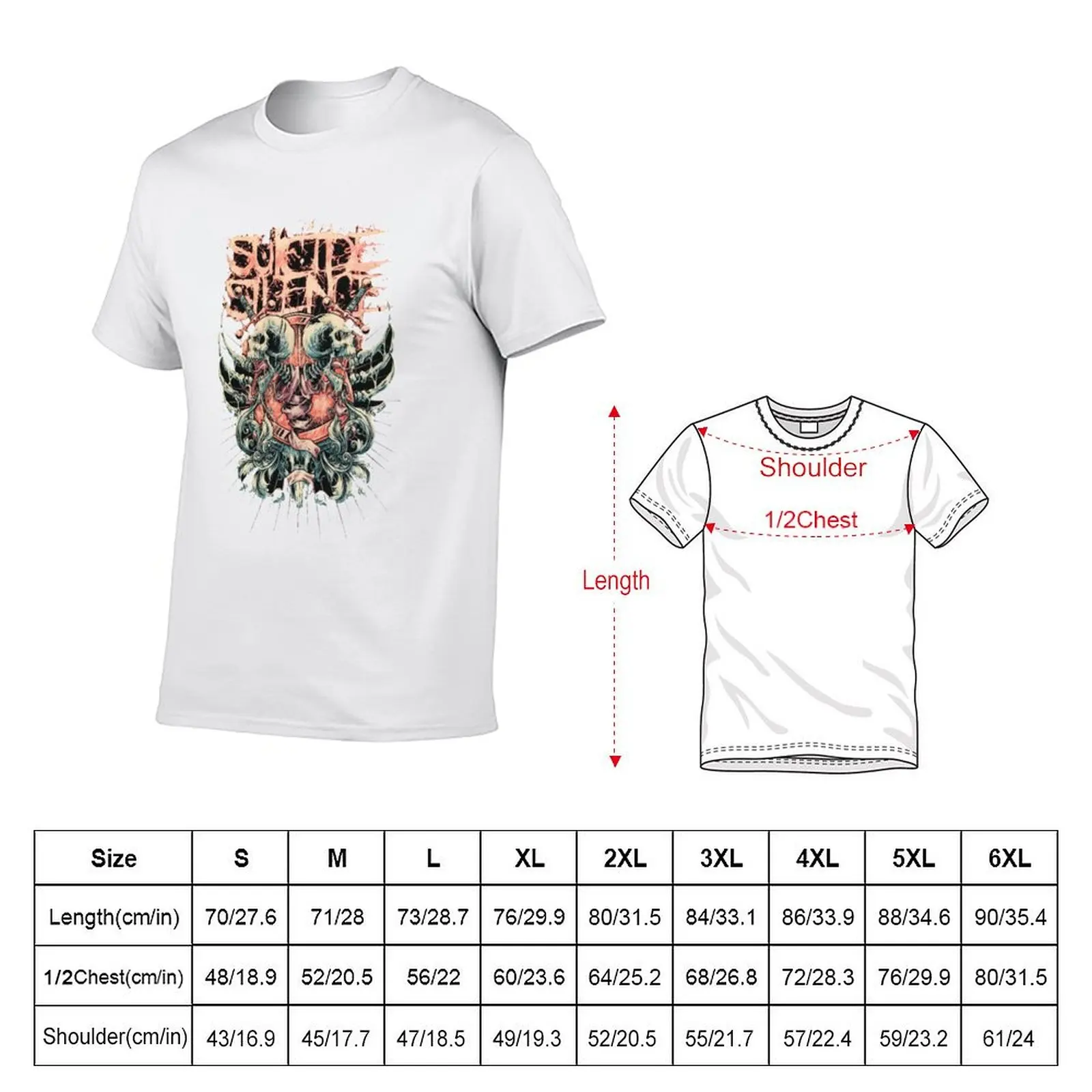 Suicide Silence T-Shirt Abstract Pattern Print Top