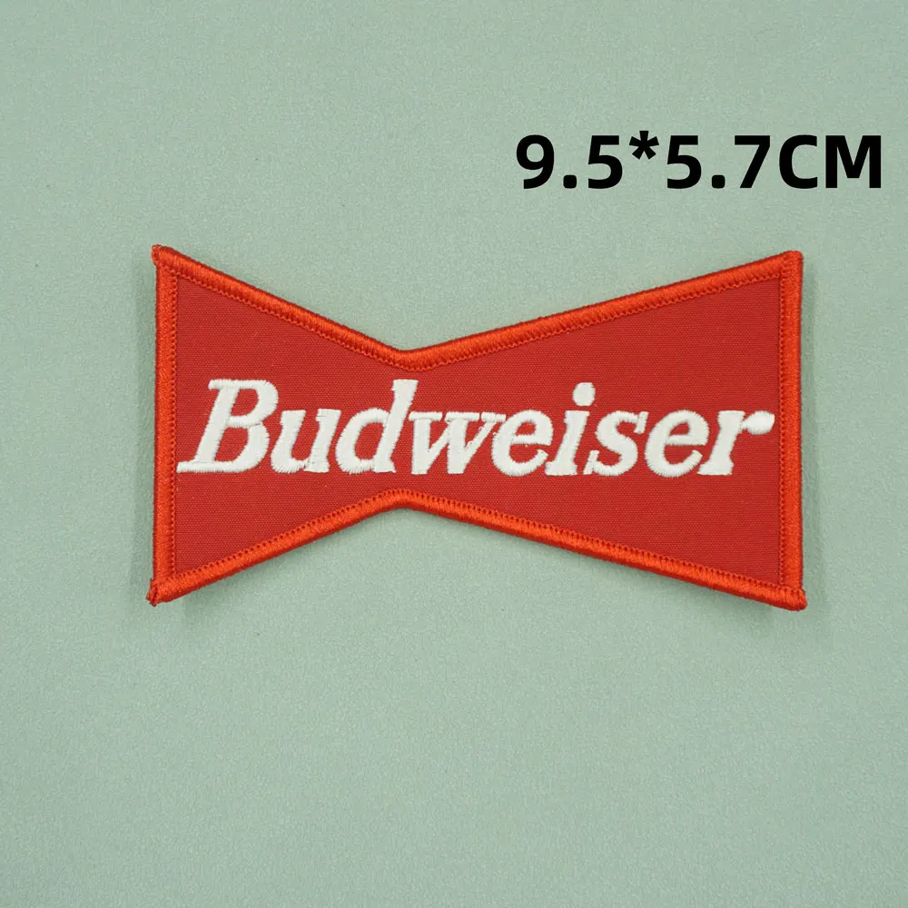 Beer brands Badge Embroidered Patches  Armband Backpack Badge with Hook Backing for Clothing