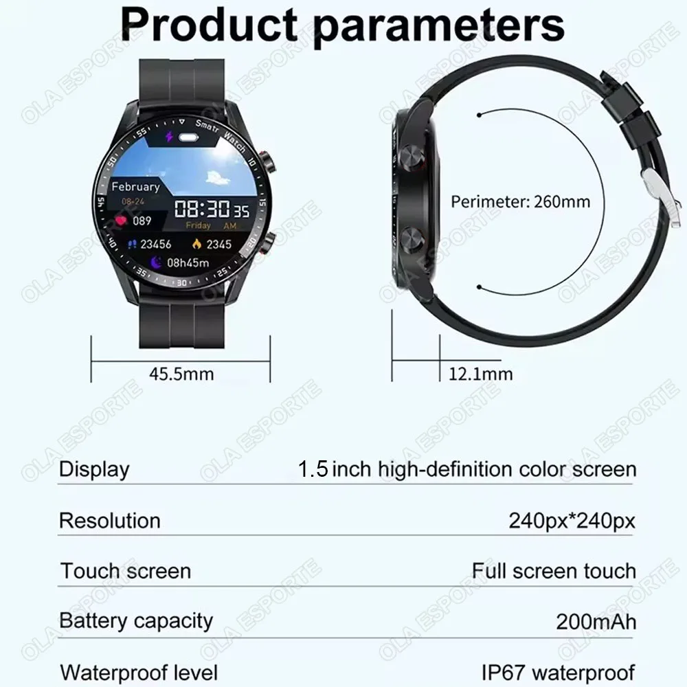 2025 novo gt2 pro rastreador gps relógio inteligente masculino 360*360 tela amoled nfc bt chamadas à prova dwaterproof água monitor de saúde do sono homem smartwatches