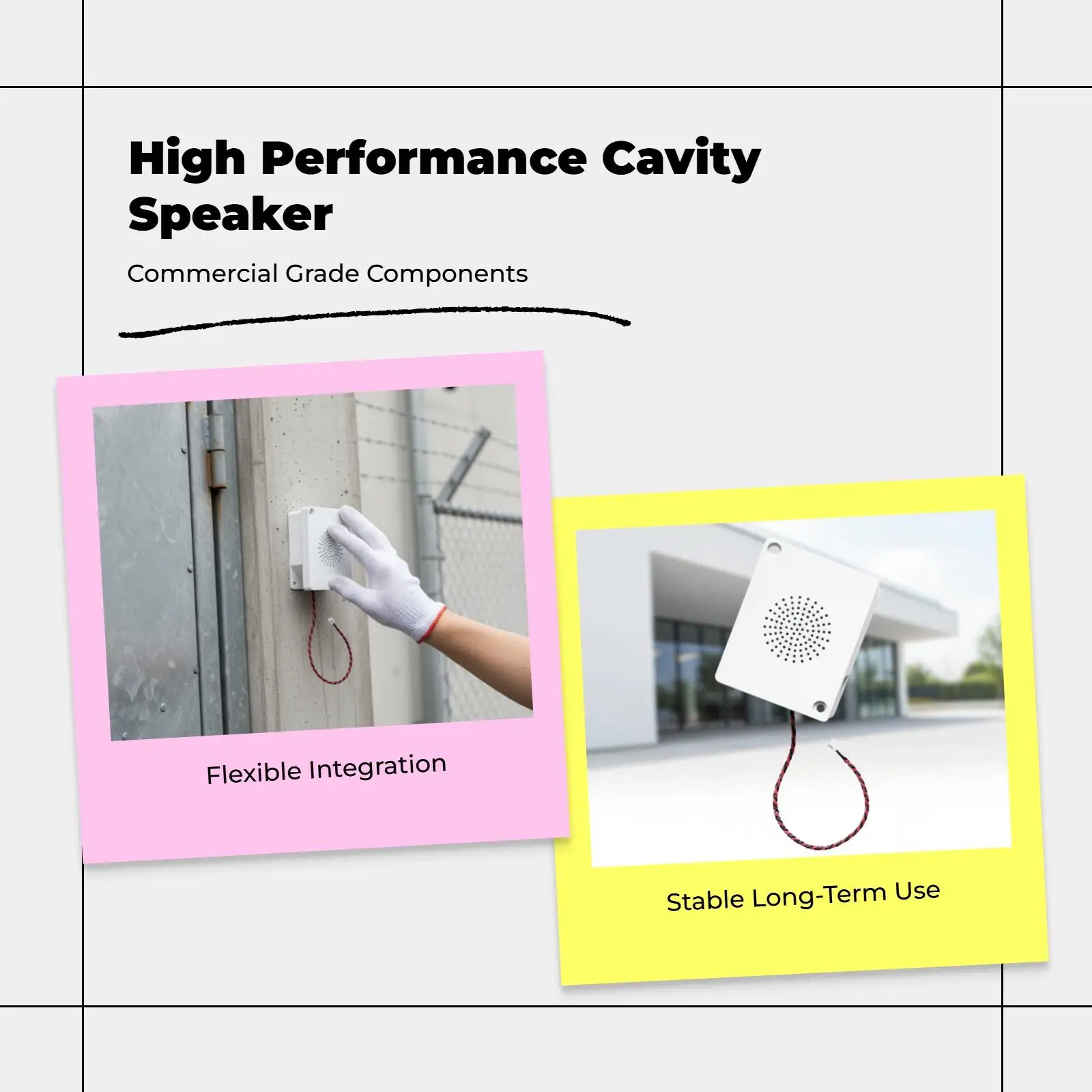 High Output Outdoor Alarm Speaker 8 Ohm 2W Loud Horn for Voice Prompt and Alert Installations
