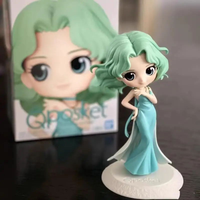 Original Bandai Qposket Sailor Moon Action Figure Eternal The Movie Princess Neptune Uranus Figurine Anime Model Statue Gift