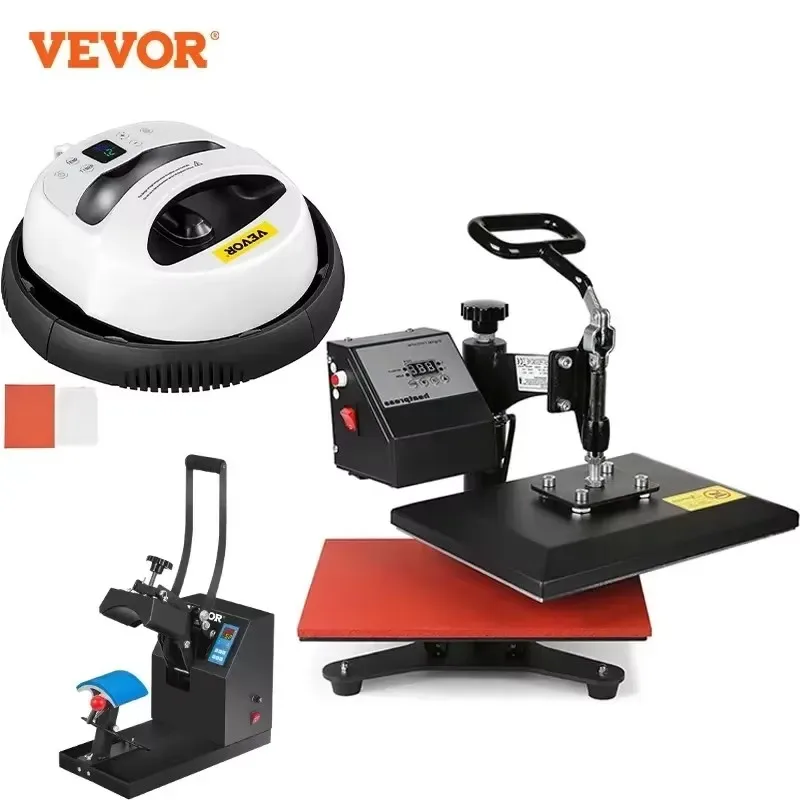 VEVOR 220V Heat Press Machine Fast Heating Sublimation Printer Digital  Heat Stamping Machine  For Producing Gift Advertisement