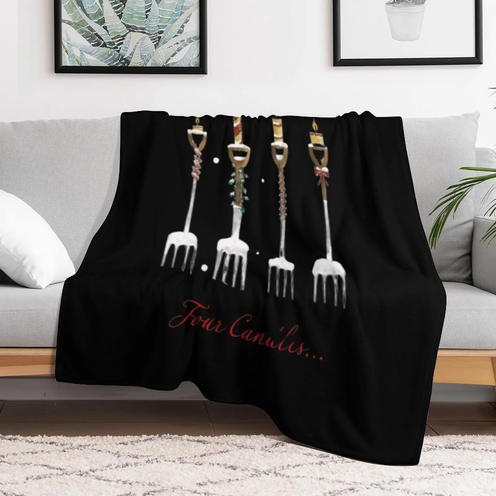 four candles fork handles Essential T-Shirt Throw Blanket