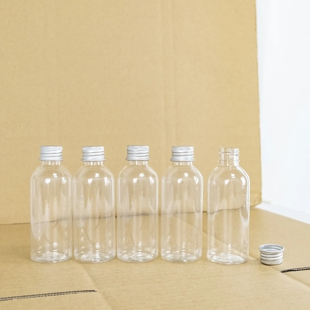 80ml Small Travel Plastic Bottle Portable Fluid Transparent Refillable Bottles Storage Jar Eco-Friendly