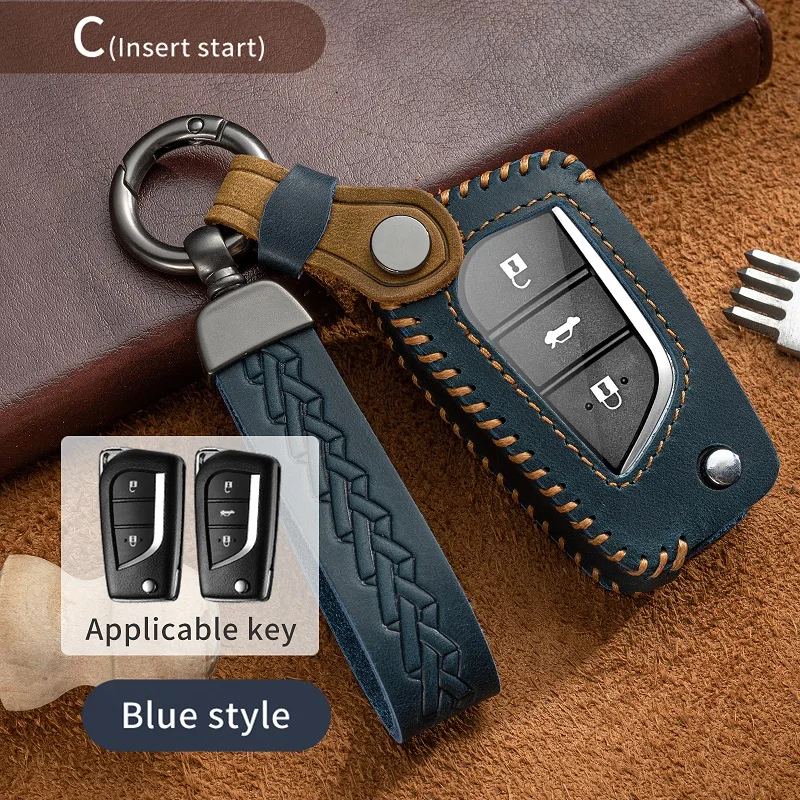 

Fashion Leather Car Key Protective Cover Case for Toyota Yaris Rav4 Highlander Auris Avensis Aygo Scion TC IM 2015 2016