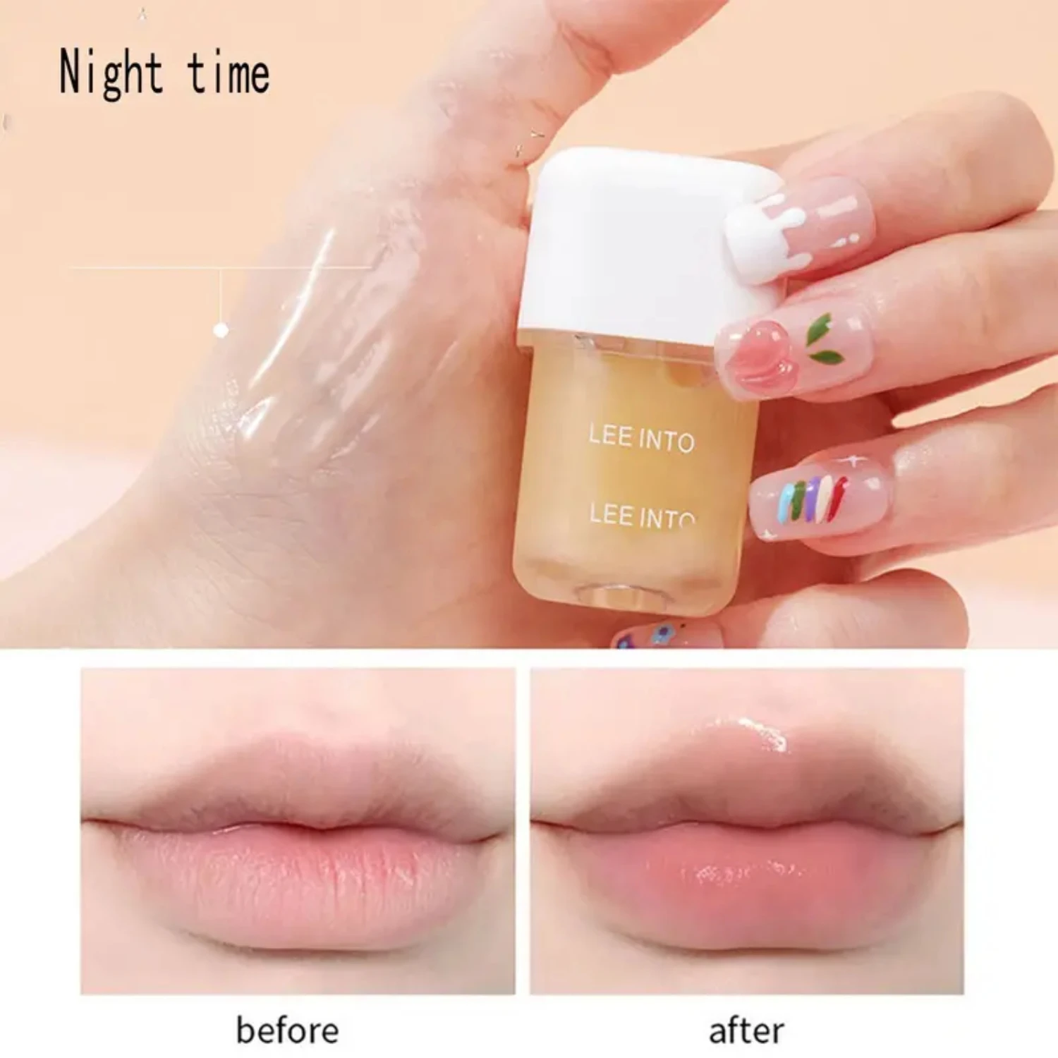 مجموعة قناع الشفاه المرطب بالعسل للعناية الشديدة وإصلاح الشفاه، وتفتيح خطوط الشفاه، والترطيب ليلا ونهارا من LEEINTO