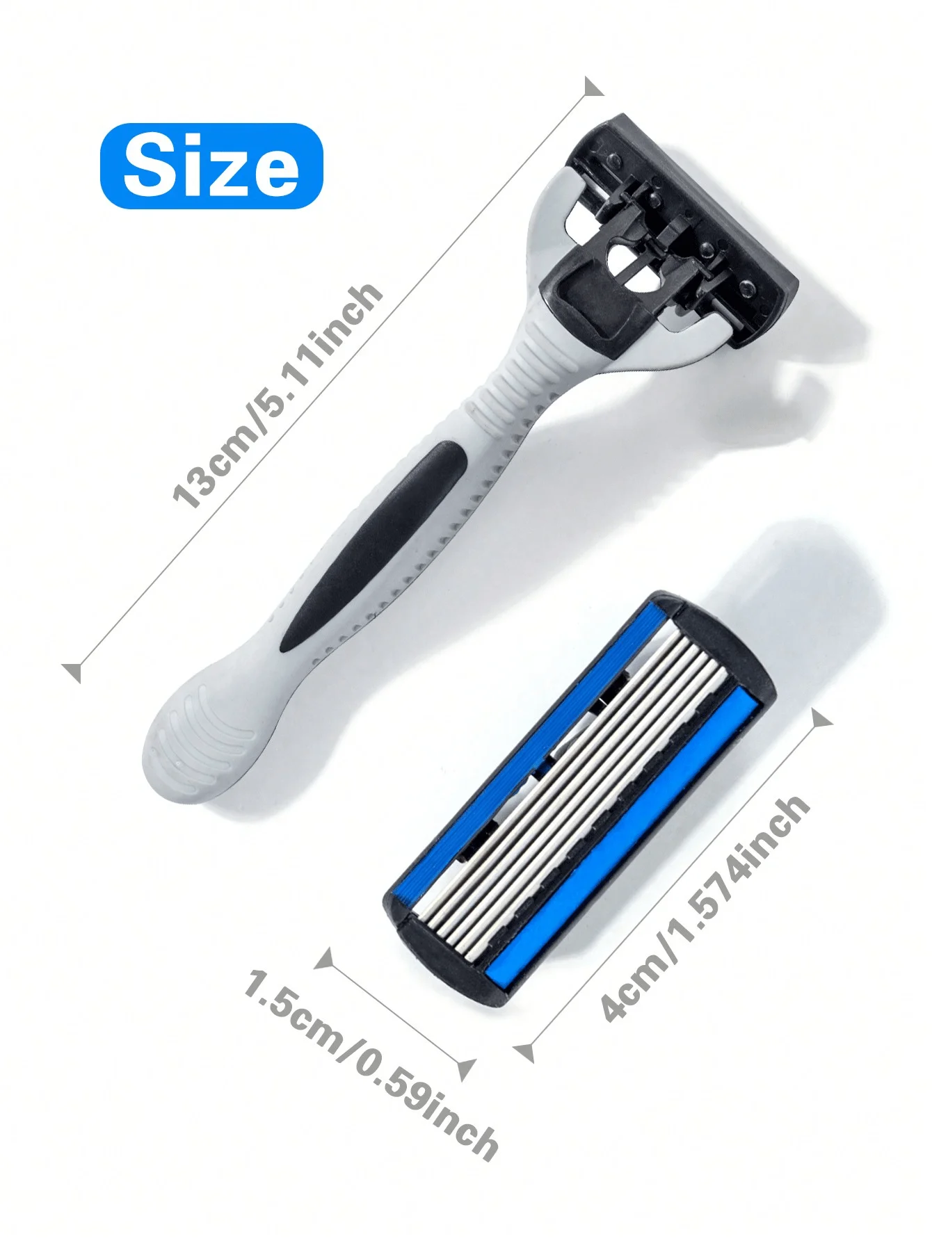 6 Blade Manual Razor For Men Six-Layer Replaceable Heads Old-Style Stainless Steel Blades Do Not Hurt The Skin Easy To Carry ﻿