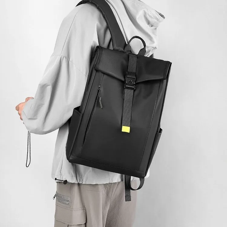 Europe and the United States new simple fashion backpack men's leisure travel computer backpack light student bag.