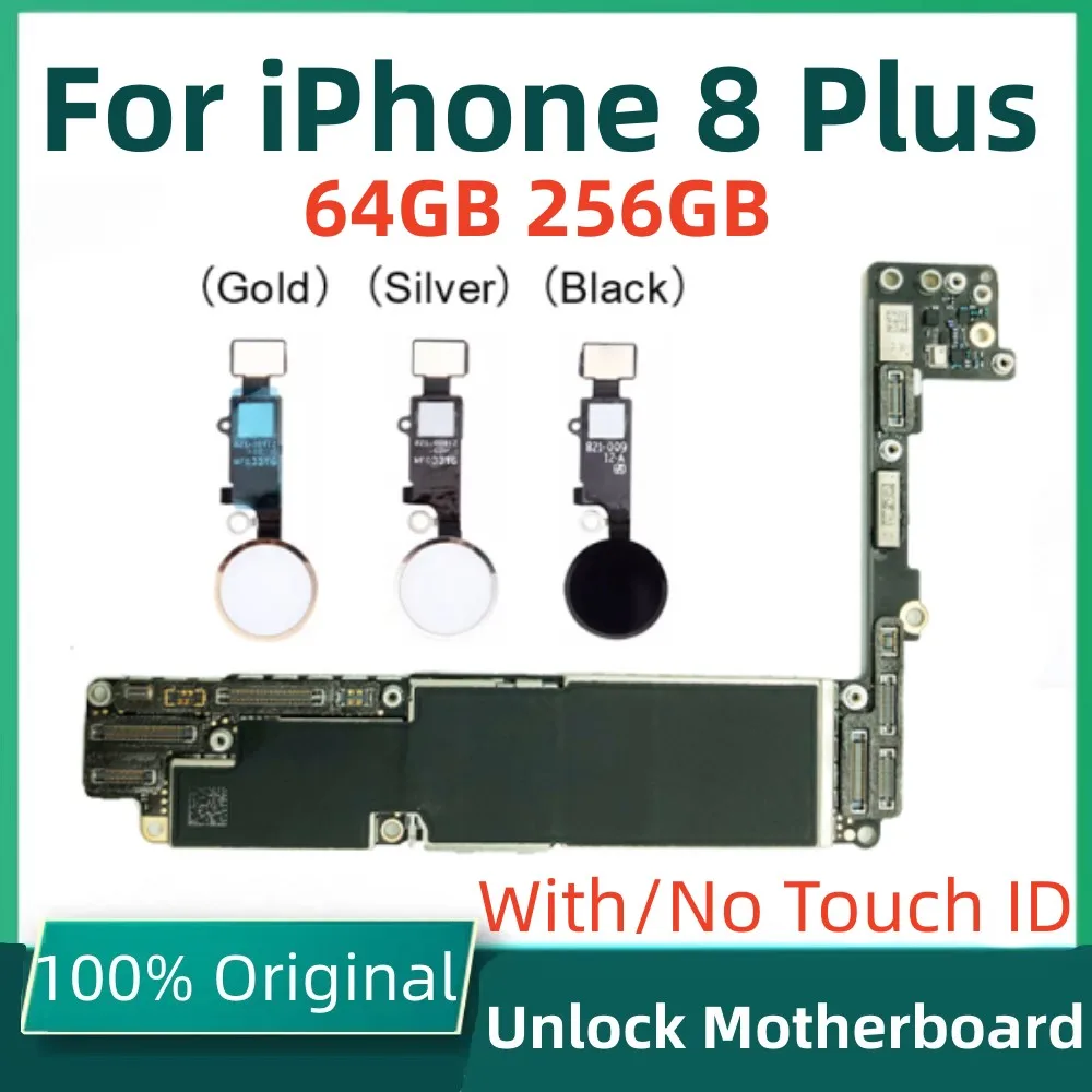 

Original Motherboards For Iphone 8 Plus Motherboard Board For IPhone 8Plus with/NO Touch ID Logic Board Mainboard Free ICloud