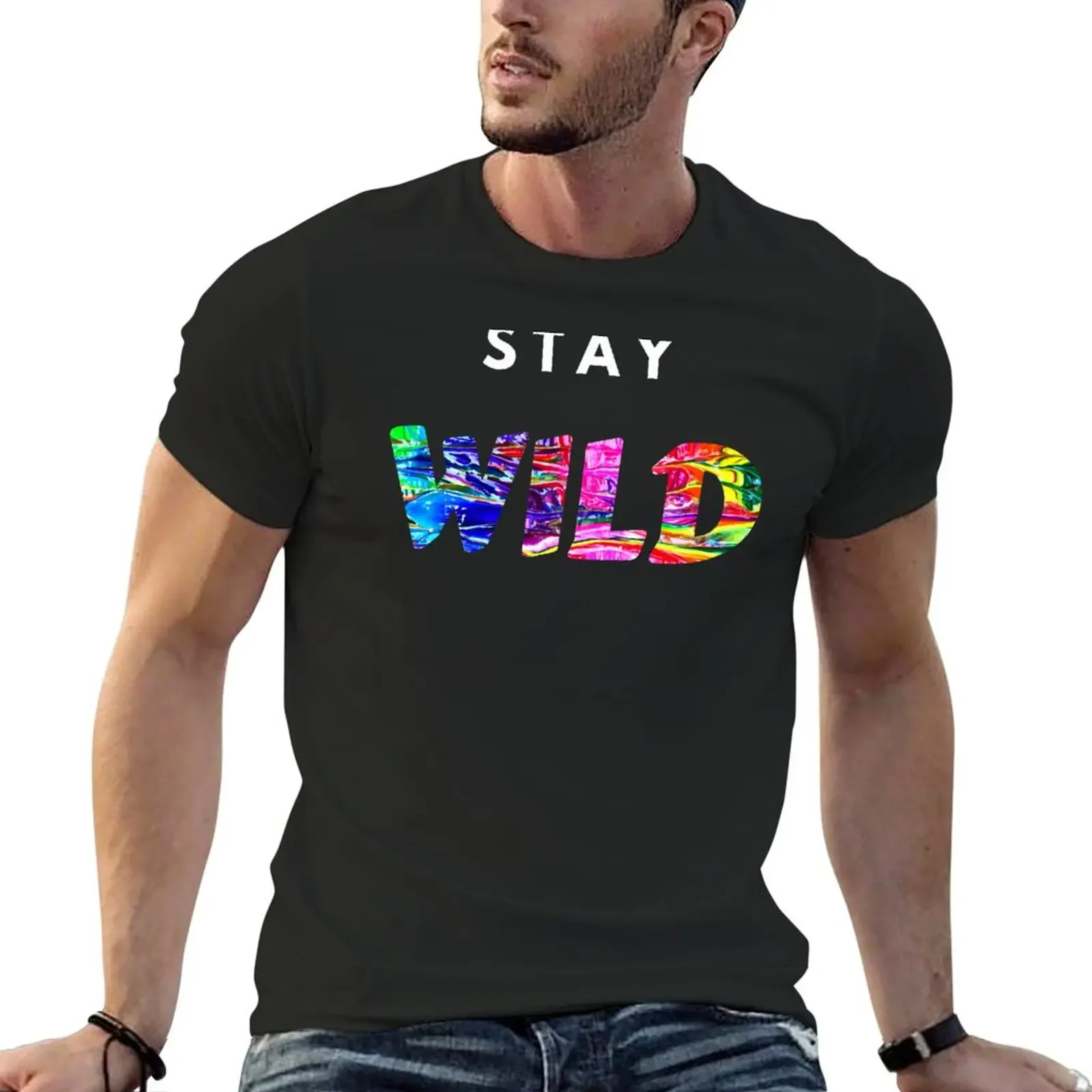 

Stay Wild Ben Azelart T-Shirt customizeds tees mens designer t shirt