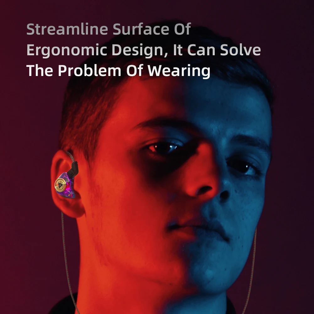 QKZ AK3 FiLe Wired Earphone Microphone HiFi Music Monitor Bass Headphones Noise Cancelling Headset for Sport Gaming Accessories
