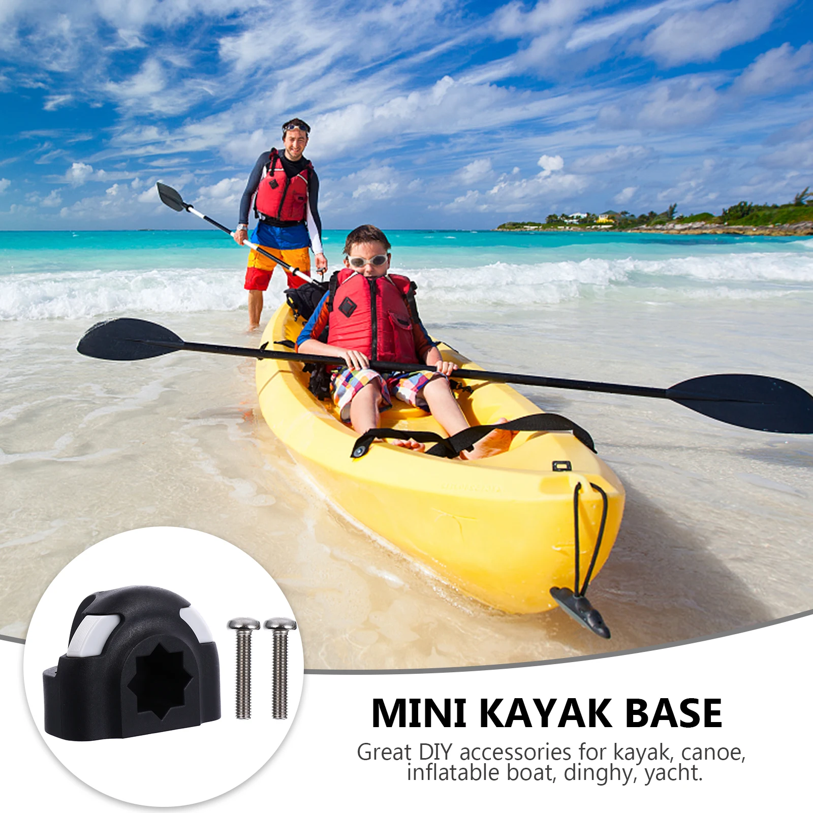 

1 set Kayak Half-Circle Multi-Functional Mount Half-Circle Base Boat Accessories Secure Rod Paddle Dinghy Yacht Base