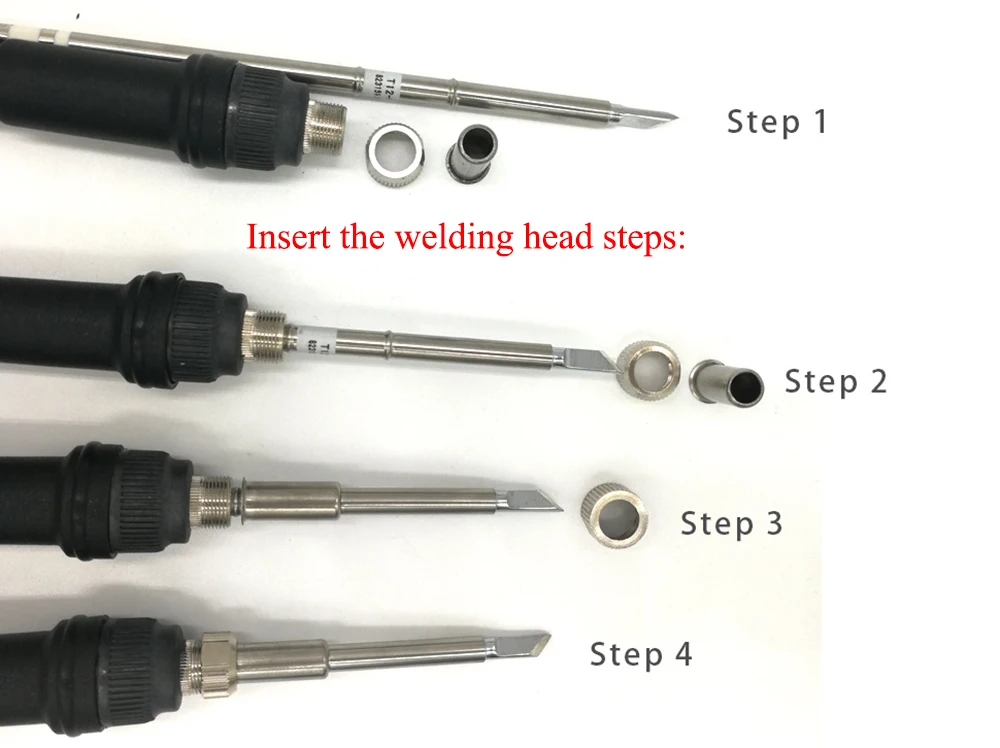 Alat solder LED, T12-951 LED Digital dengan pegangan logam M8