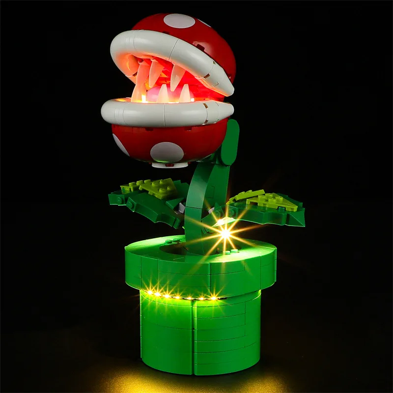 Piranha Plant Block Building Bricks para crianças, brinquedos educativos, modelo de jogo, presentes, compatível com 71426, 71395, 540pcs