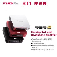 FiiO K11 R2R HIFI Desk DAC Headphone Amplifier HI-RES Home Audio PC 6.35mm Balanced 4.4mm RCA Coaxial Optical PCM384kHz/24Bit