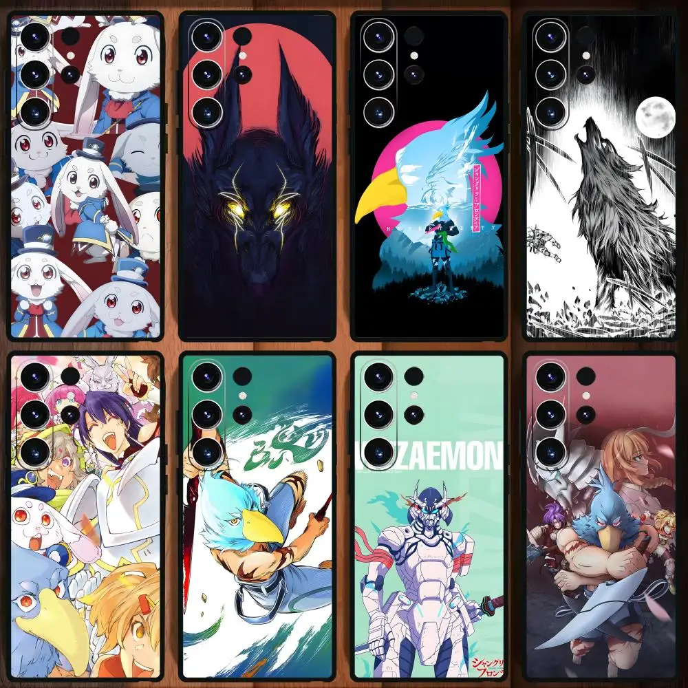 Shangri-La Frontier  Phone Case For Samsung Galaxy S26 S25 S24 S23 S22 S21 Plus Ultra Note20 Soft Black