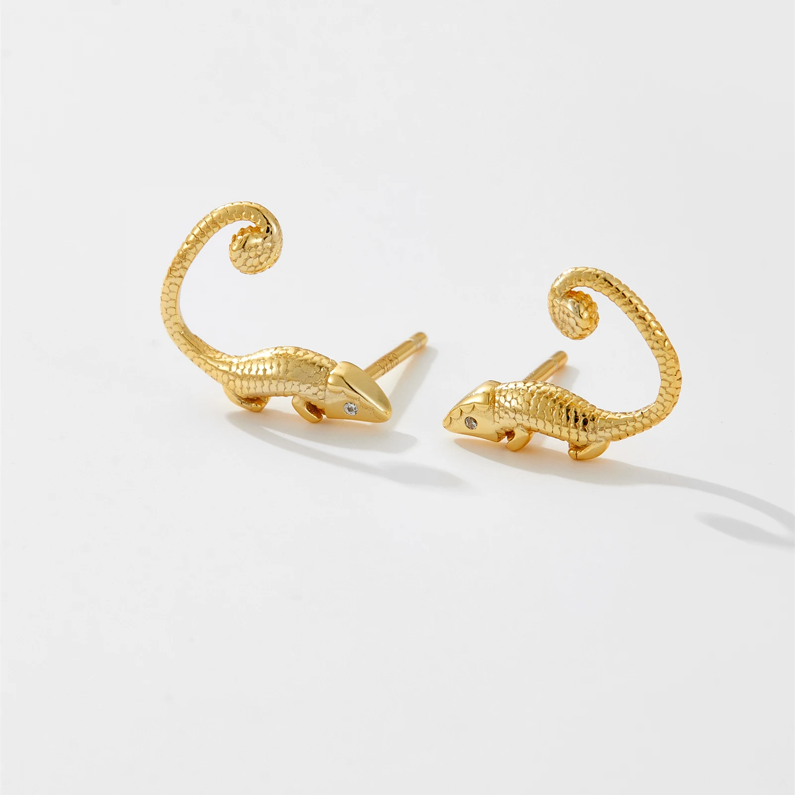 ANDYWEN 925 Sterling Silver Lizard Ear Studs for Women Stud Earrings 2026 Fine Fashion Party Birthday Gift Jewelry