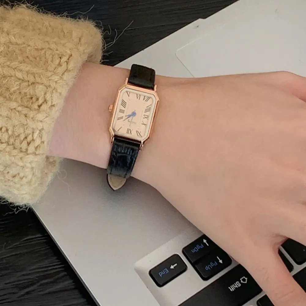 

Модные элегантные женские кварцевые часы, портативные простые женские деловые часы, декоративные водонепроницаемые женские наручные часы