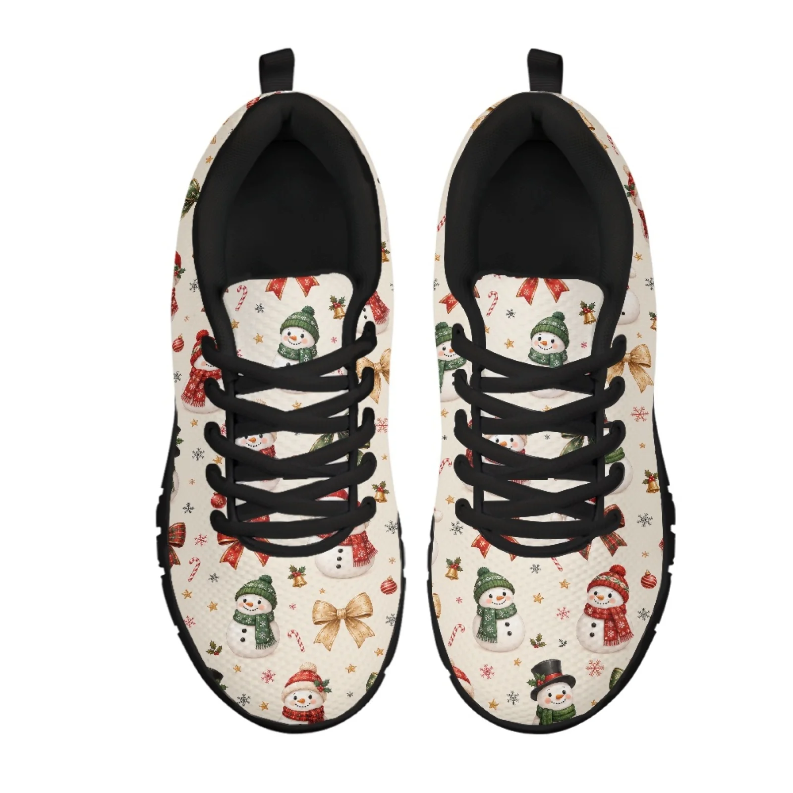 Coloranimal Christmas Snowman Men Fashion Athletic Work Shoes for Nurses and Teachers Anti-Skid Womens Sneakers