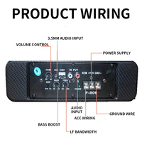 8INCH Bluetooth Car Amplifier Subwoofer Car Audio Slim Under Seat Active Subwoofer Bass Speaker Auto Woofer Music Player