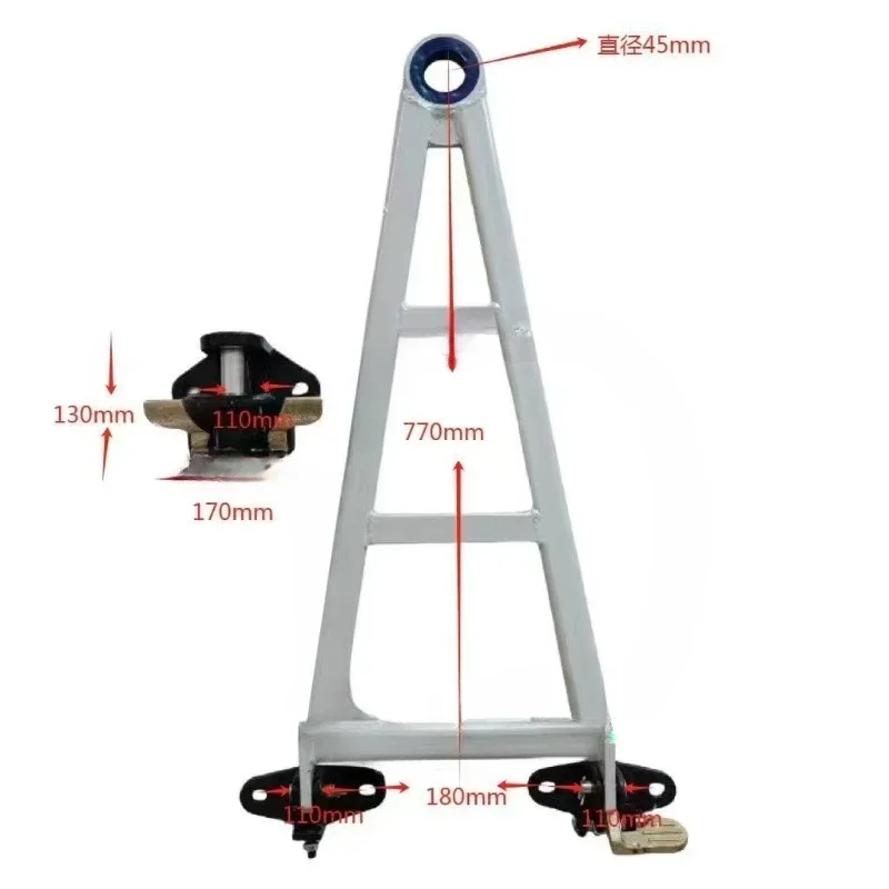 Heavy duty steel pallet holder folding and turning tractor car trailer hitch device shuttle belt metal material