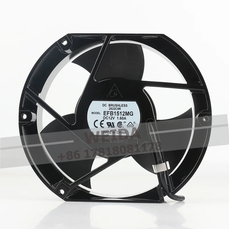 

Вентилятор охлаждения Delta EFB1512MG 17251, 12В 1.60А, 172x150x51мм, на шарикоподшипниках, бесшумный, 2-проводной, для инвертора