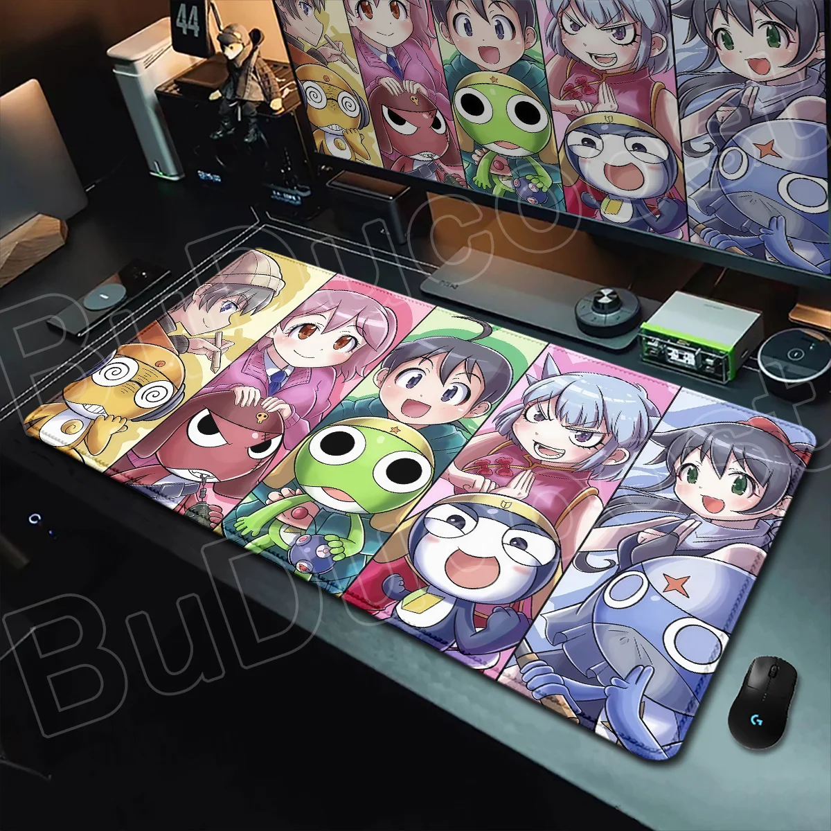 Office Tabletop Notebook Keyboard Mat Large Anime Keroro Gunsou Pattern Mousepads Cute Anime Locking Edge Natural Rubber Carpets