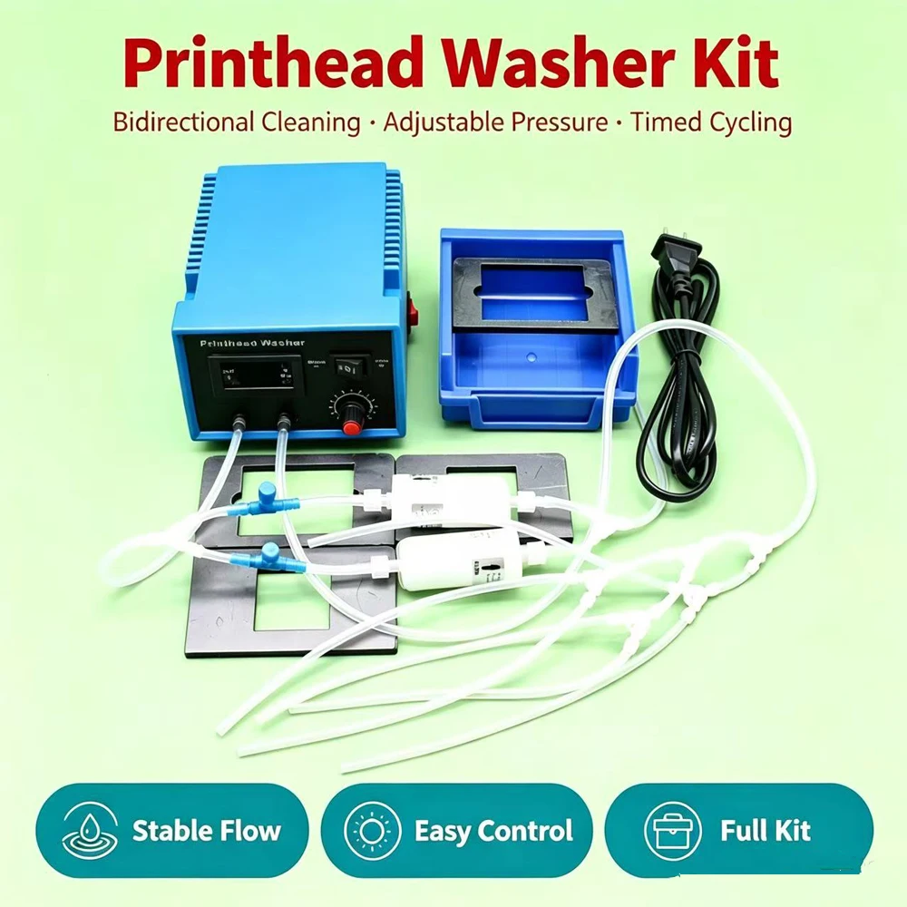 DX7 DX6 i3200 TX800 i1600 FA04000 XP600 Printhead DTF Ink Clogged Cleaning Machine Washer Unclog Reverse For Epson L1800 L805