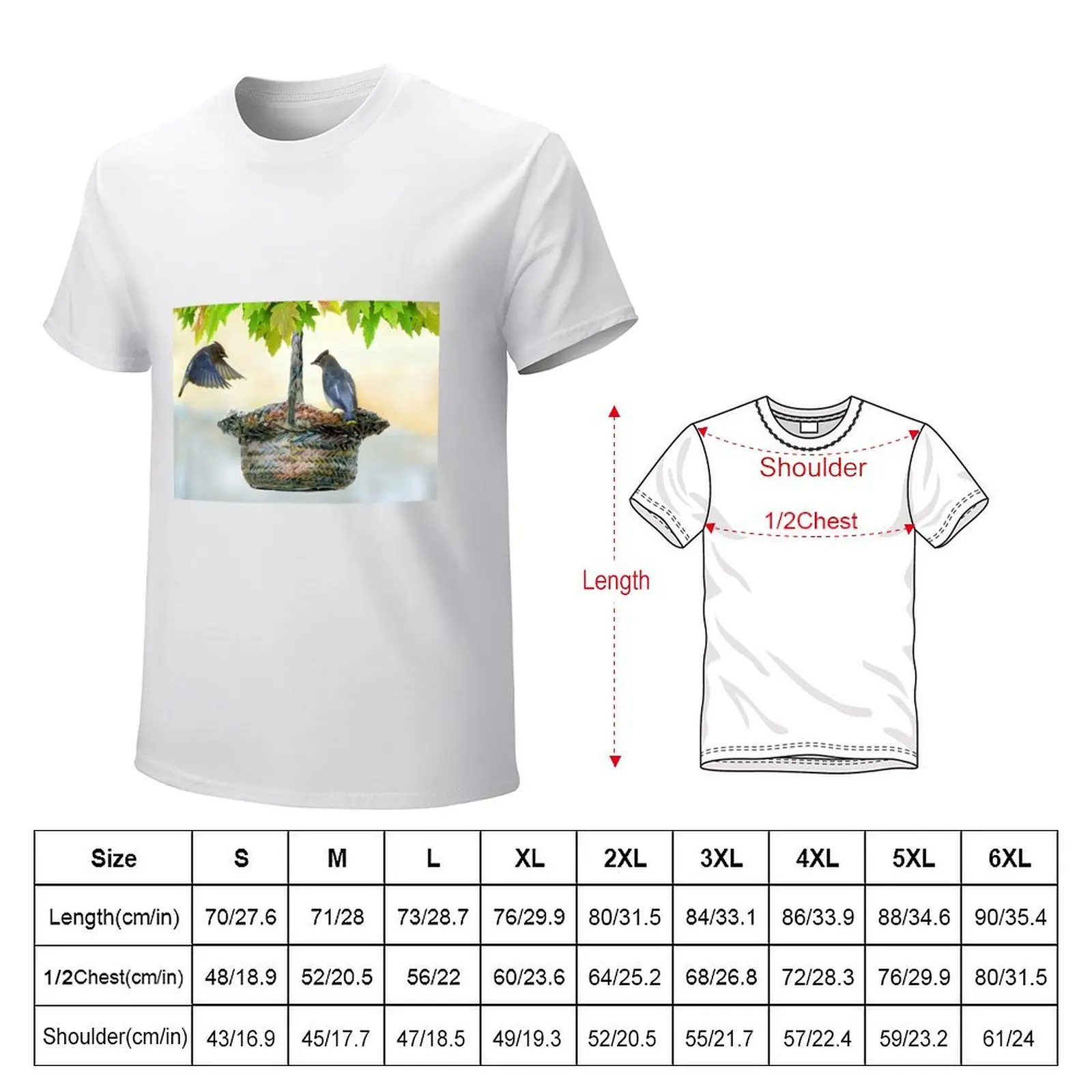 Cedar Waxwings in the Fall T-Shirt blanks sweat korean fashion t shirts for men graphic