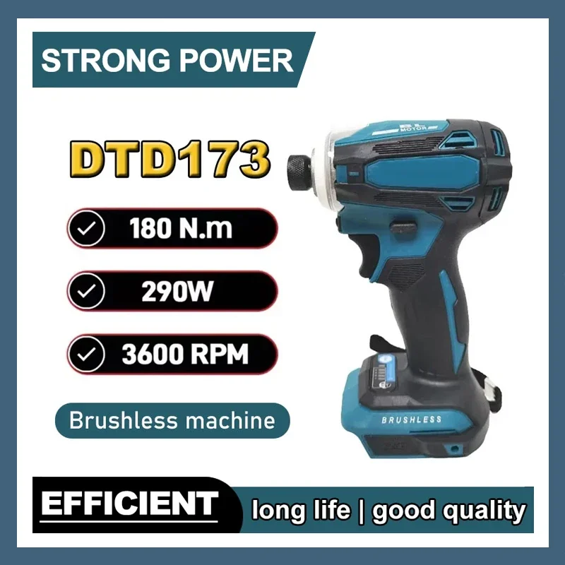 ماكيتا DTD173 18 فولت شنيور يعمل بالبطارية 1800 دورة في الدقيقة 180 نانومتر محرك بدون فرشاة مثقاب كهربائي لمسمار الخشب T-Mode