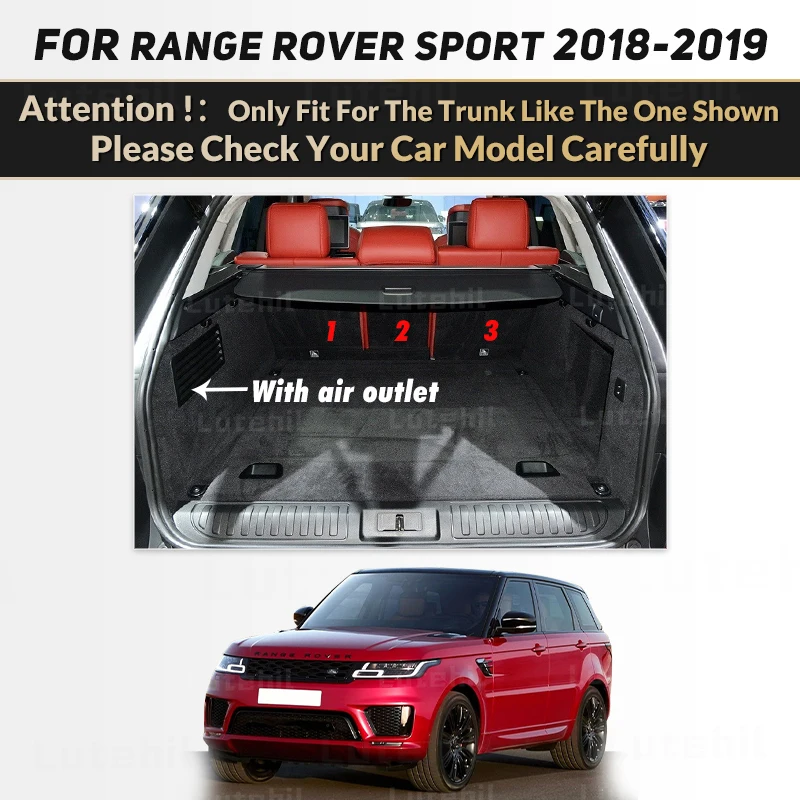 For Landrover Range Rover Sport 2018 2019 Auto Full Coverage Trunk Mat Car Boot Cover Pad Cargo Liner Interior Accessories