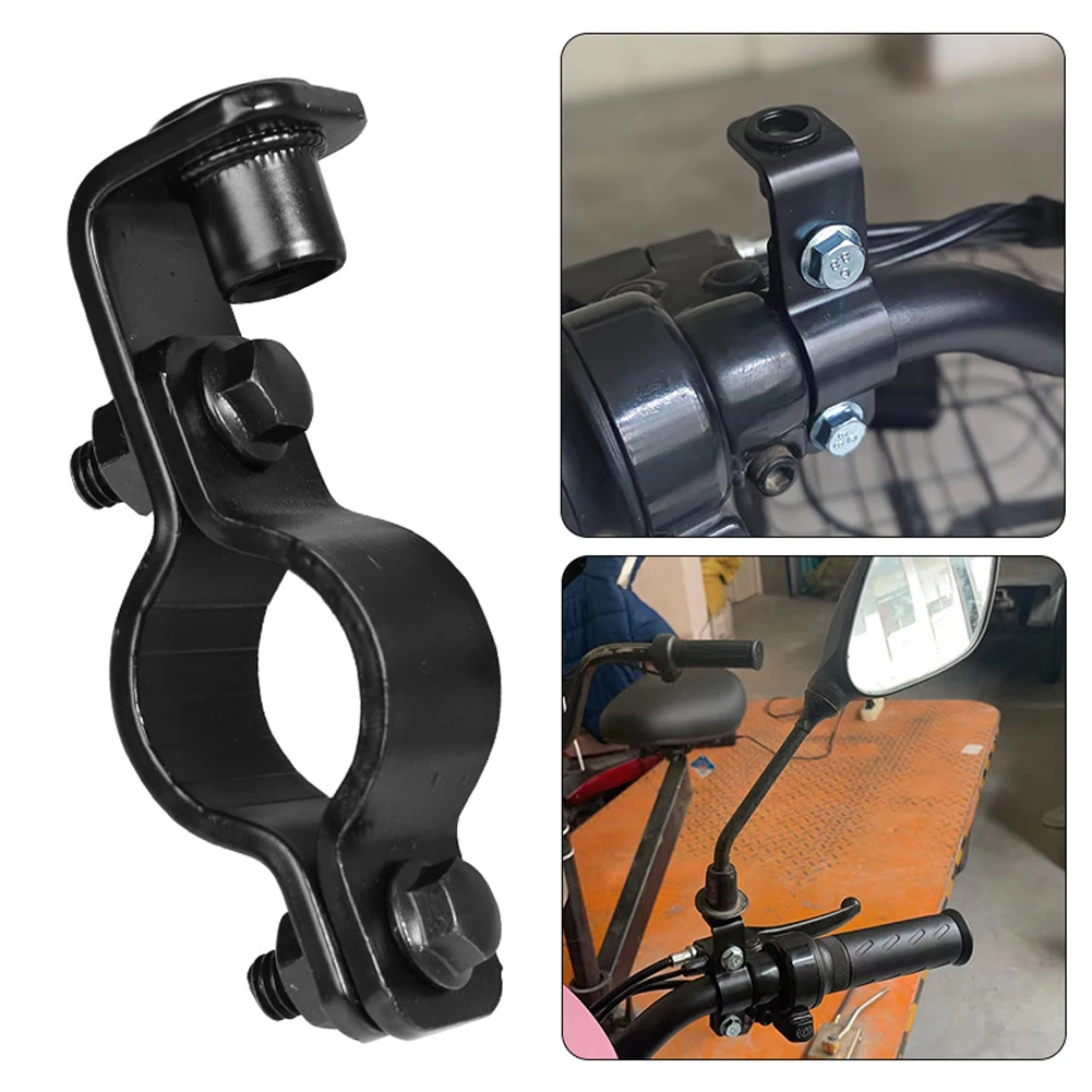 1PC Motorcycle Electric Bicycle Rear View Mirror Bracket Mount Adapter for 22mm-25mm Handlebar Holder Clamp M8 Screw CNC