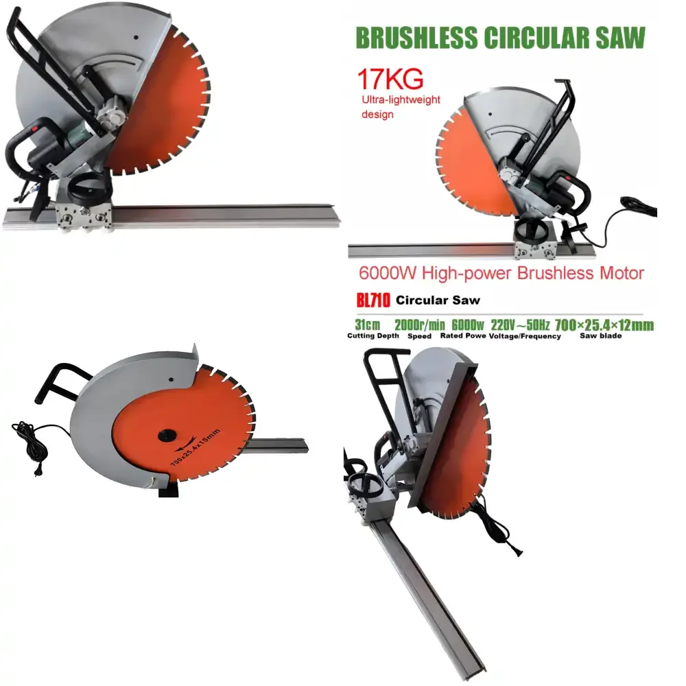 

6000W Electric Circular Saw 28 Inch Concrete Saw with 2.4m Guide Rail