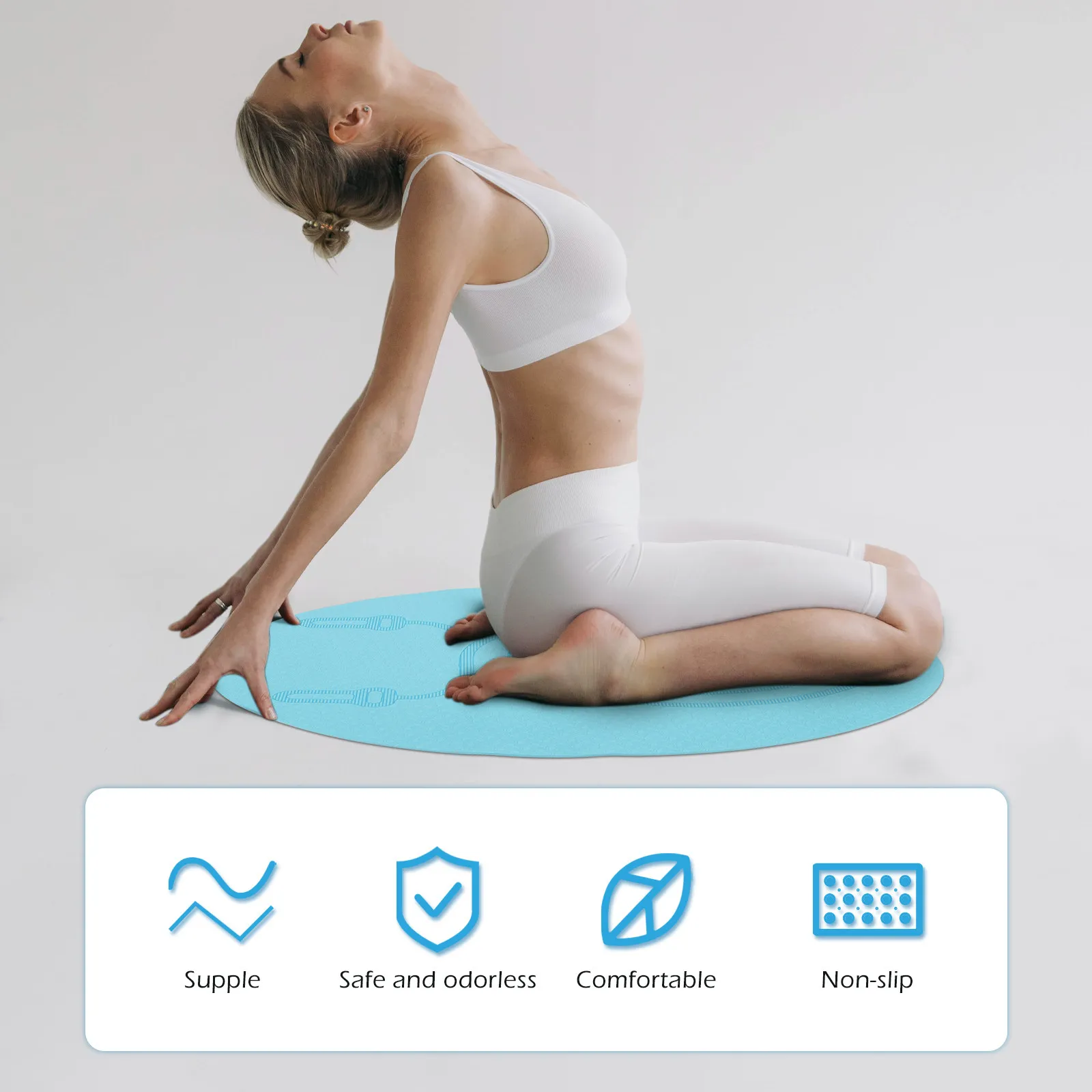 

Нескользящий коврик для прыжков из материала TPE, подходит для прыжков со скакалкой, йоги, пилатеса, горячей йоги, ударопрочный, для использования в помещении