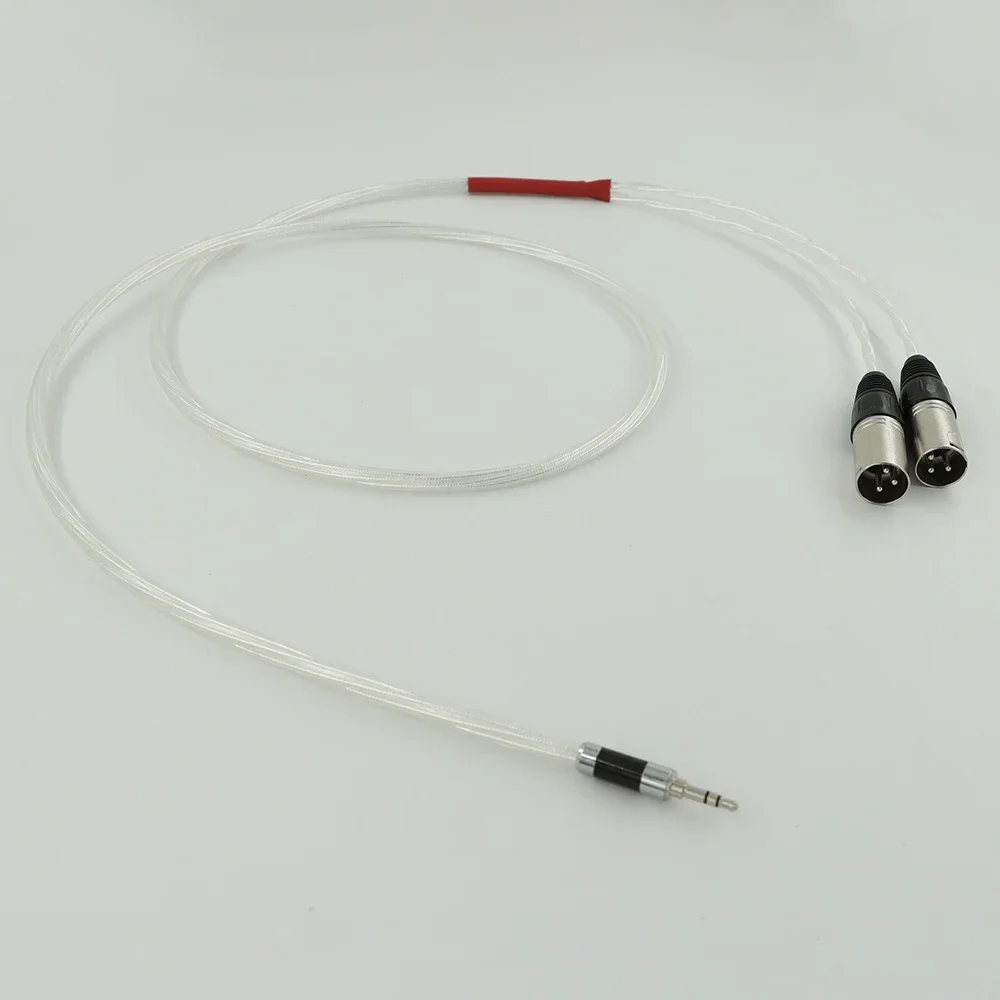 Ateş 3.5 rpm XLR Kanon bir nokta iki tek kristal bakır gümüş kaplama kablo 1 nokta 2 cep telefonu bilgisayar mikser kablosu
