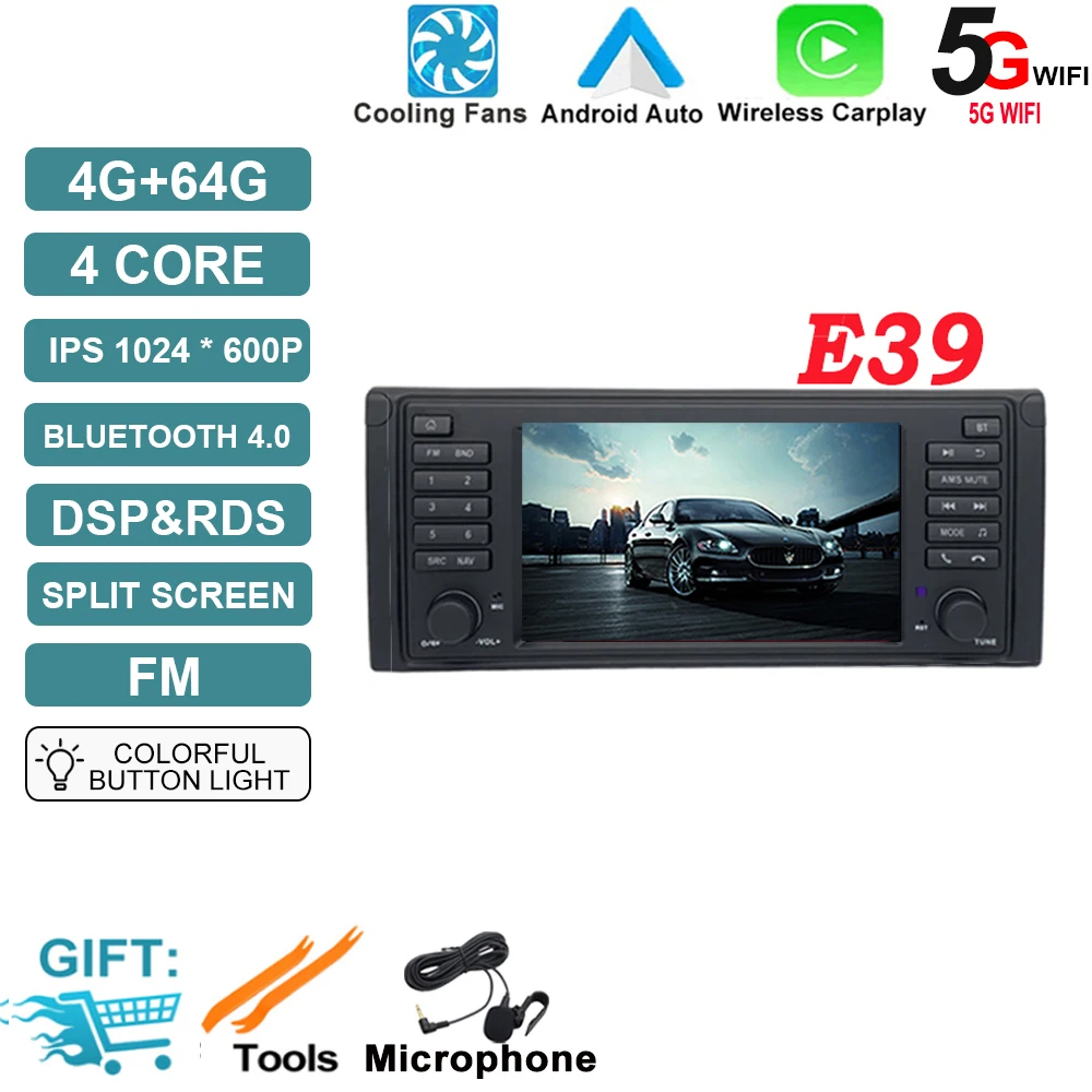 Android OS Auto Radio GPS Navigatie voor BMW X5 E53 5-serie E39 M5 1996-2007 DSP Auto Multimedia Speler Stereo WIFI Koelventilator