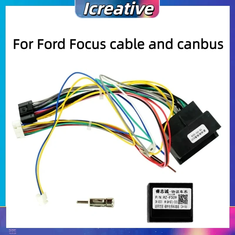 

Icreative Car Radio Power cable and canbus For Ford Focus