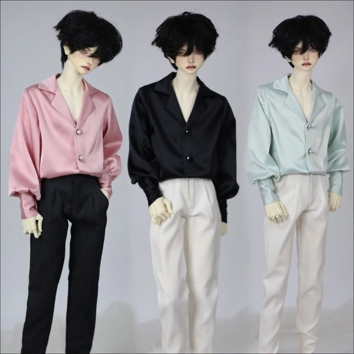 Hot 4 colors 1/4 1/3 acetate shirts DD MSD fashion suit collar tops POPO68 ID75 Uncle Smooth coat BJD doll clothes accessories