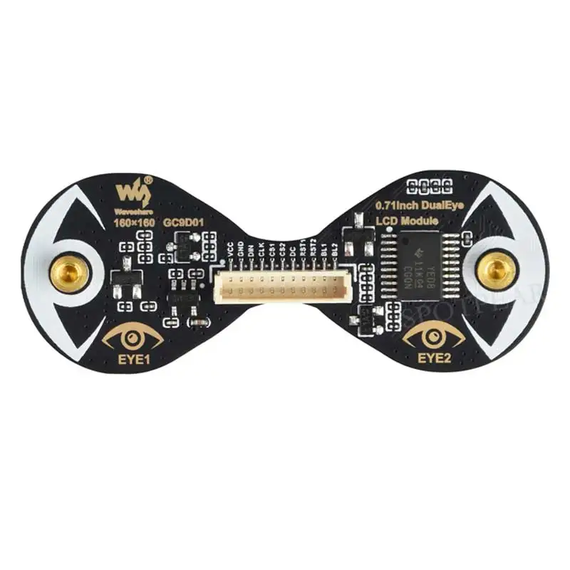 Waveshare 0.71inch Double Eye Round LCD Display Module Option SPI 160×160 65K Colors For Arduino Raspberry Pi ESP32 Pico STM32 view 6