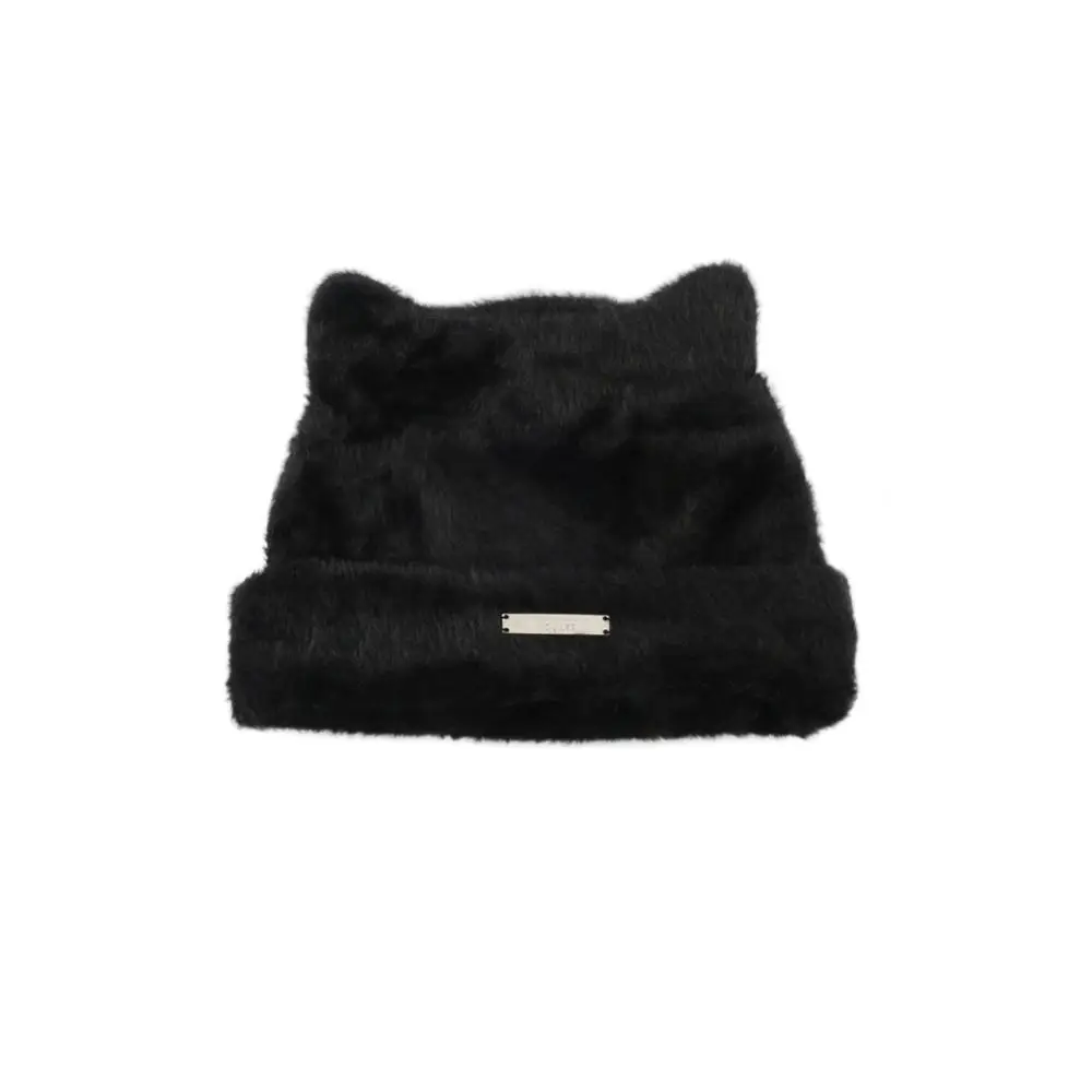 Cute Cat\'s Ears Warm Hats Imitation Mink Wool Breathable Cold Hat Revealing Face Small Sun Protection Knitting Hat Outdoor