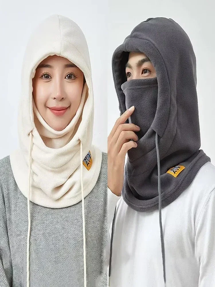 AliExpress NONE Winter Thermal Fleece Hat Hooded Outdoor Windproof Cold Warm Skiing Sport Men Women Neck Warmer Cycling Face Mask Masked Caps