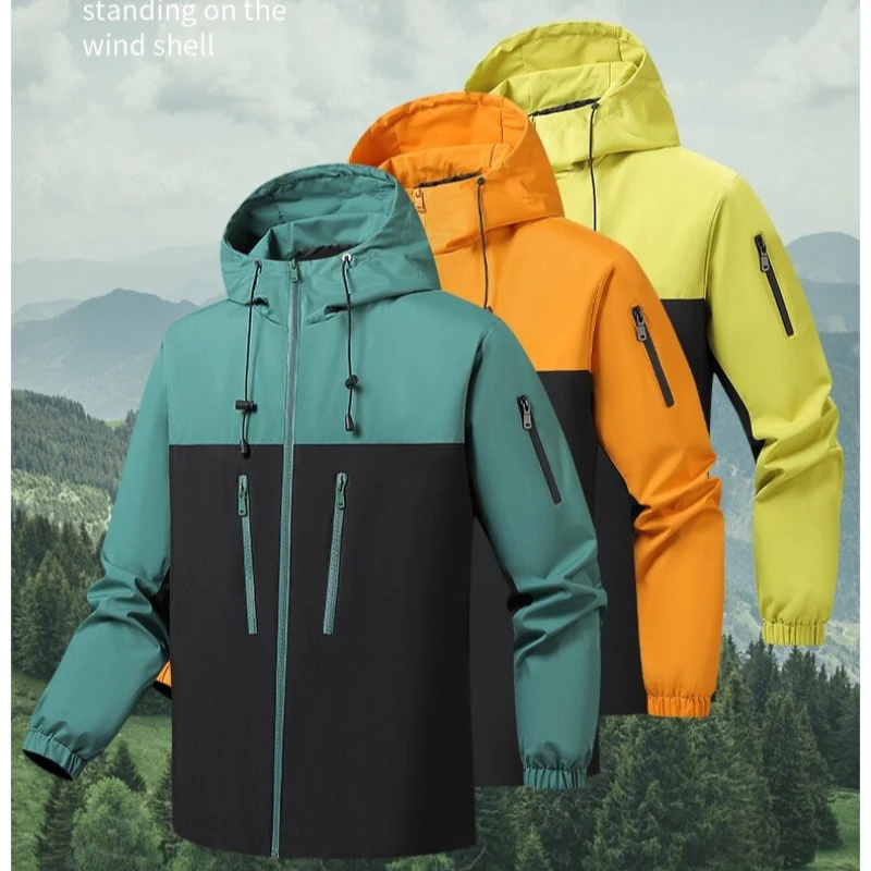 New Outdoor Jacket Men Hooded Coat UV Protection Waterproof Windproof Outdoor Climbing Coat High Quality Casual Couple Outerwear