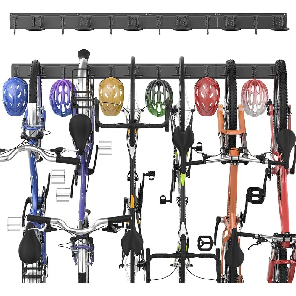 

Ultall Bike Storage Rack, Wall Mount ycle Rack Veal Bike Hanger or Garage, Home, 6 Bike Racks & 6 Helmet Hooks, Holds Up To 660l