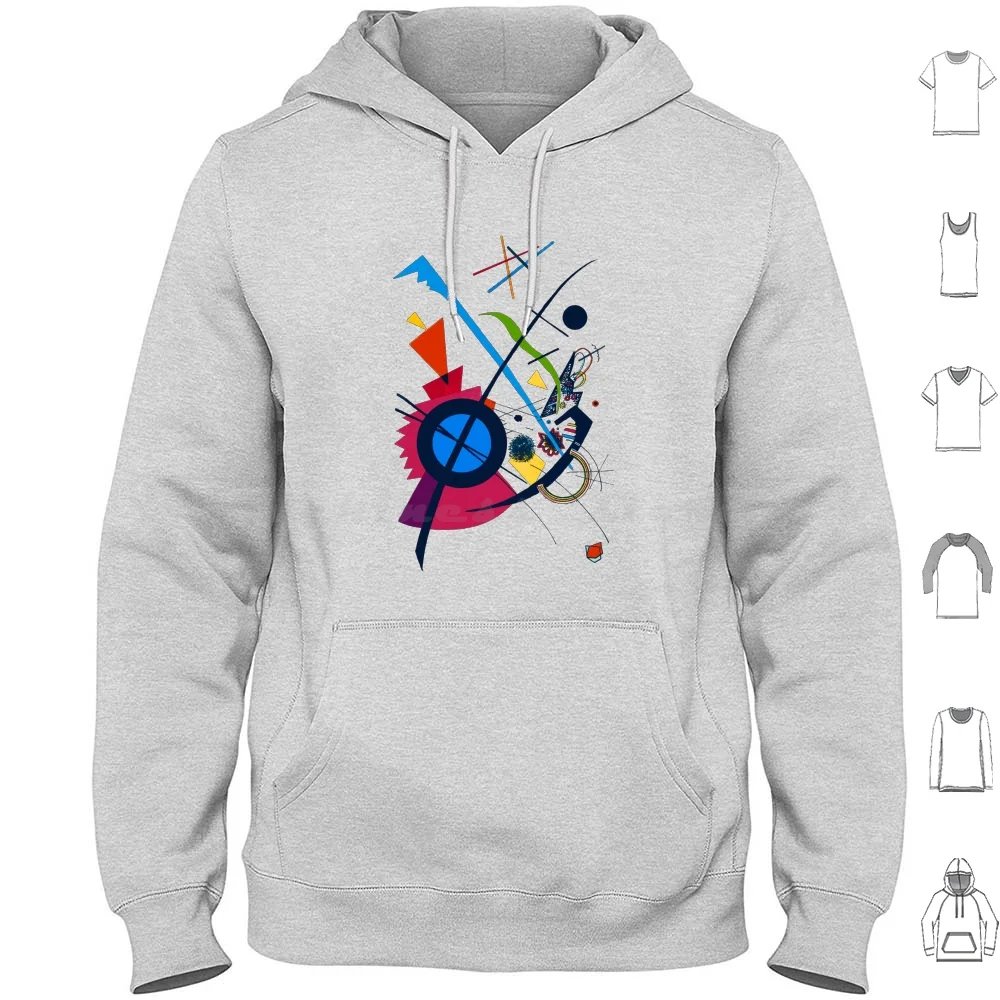 Modernism In The Style Of Kandinsky Hoodie Cotton Long Sleeve Modernism Exhibition Modern Germany Abstract Museum