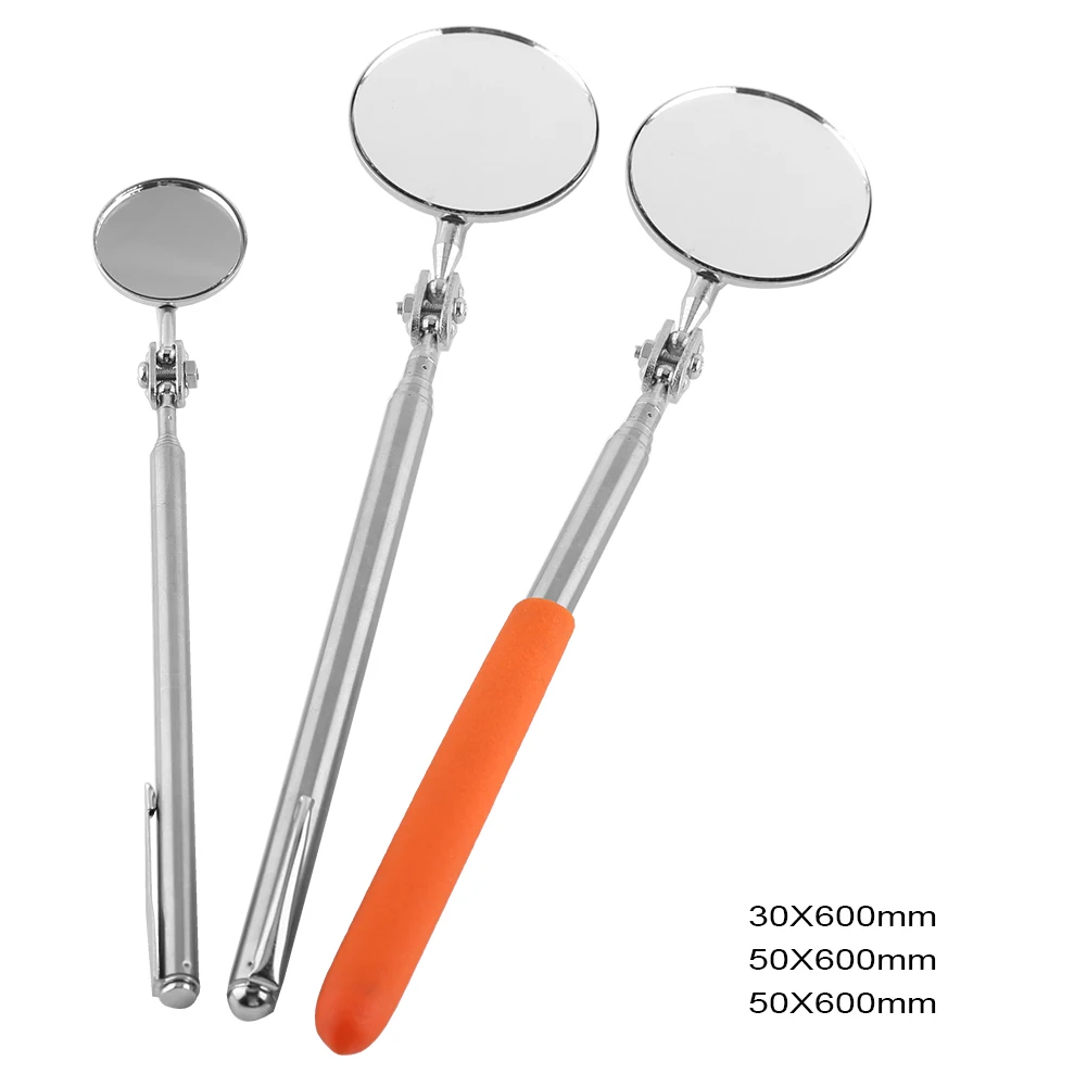 Car 360° Inspection Mirror Telescoping Mirrors Extend Mechanic Tools Inspection Mirror Telescopic Handle Auto Repairing Tools