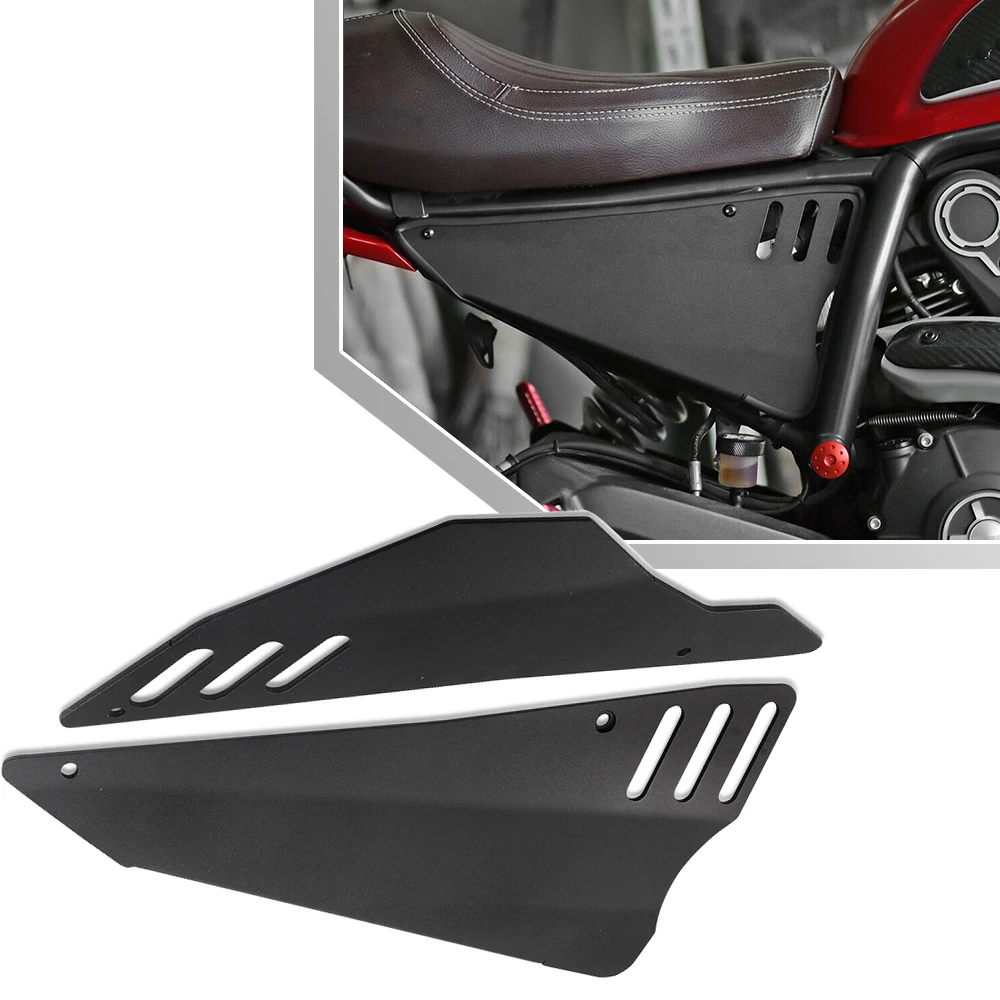 New Motorcycle Aluminum Seat Cushion Side Panel Protection Decorative Covers For Ducati Scrambler 800 Accessories HOT selling